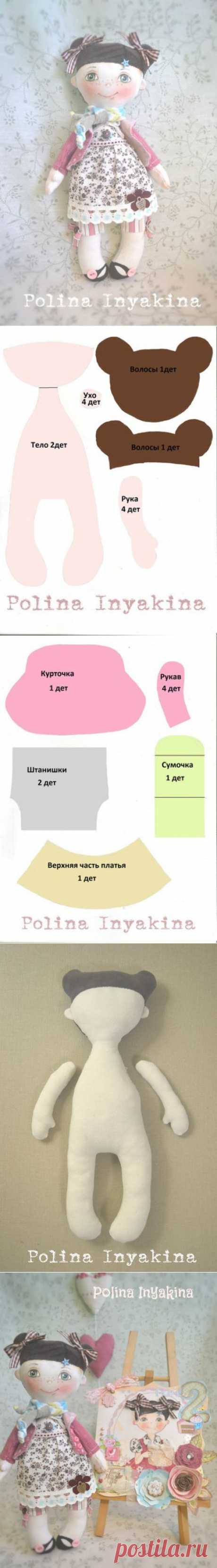 Маленькая куколка. Выкройка от Полины Инякиной / Разнообразные игрушки ручной работы / PassionForum - мастер-классы по рукоделию