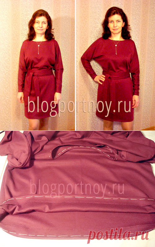 Платье с рукавом 