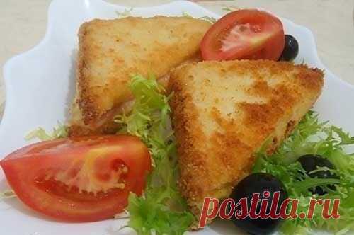 Быстро и вкусно. На завтрак гренки с секретом .