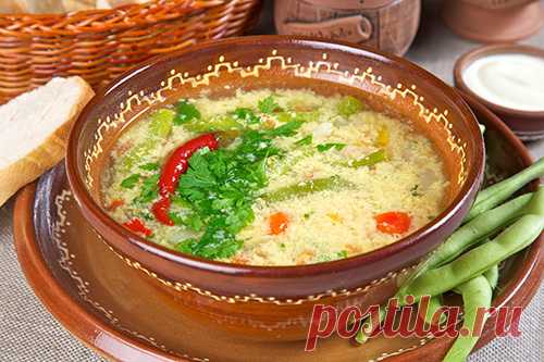 Зеленый суп из фасоли - Супы, borşuri, супы, подливы