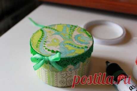 Шкатулочка &quot;Весеннее настроение&quot; из бобины - Бумаготворчество