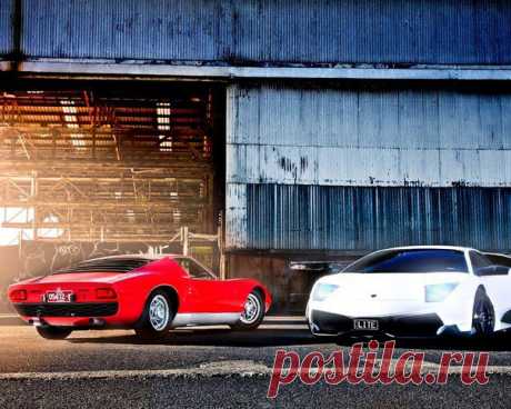 Lamborghini Miura S with Lamborghini LP670 4 SV / Только машины