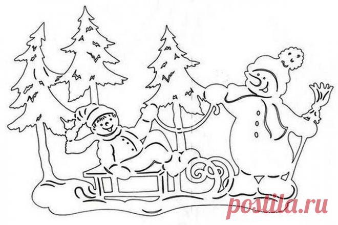 Огромное количество чудесных новогодних трафаретов — Сделай сам, идеи для творчества - DIY Ideas