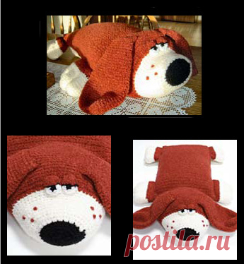 Игрушка-подушка "Собачка". Крючком. / xobi.com.ua