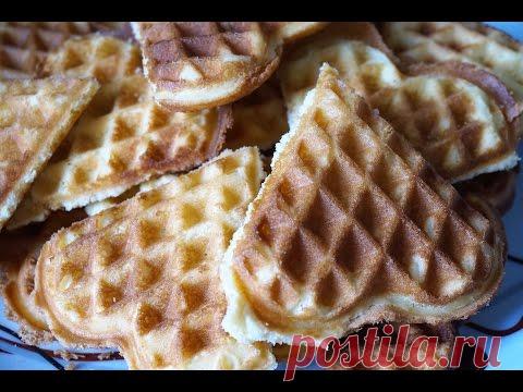Вафли 1/4 хрустящие в электровафельнице/Waffles