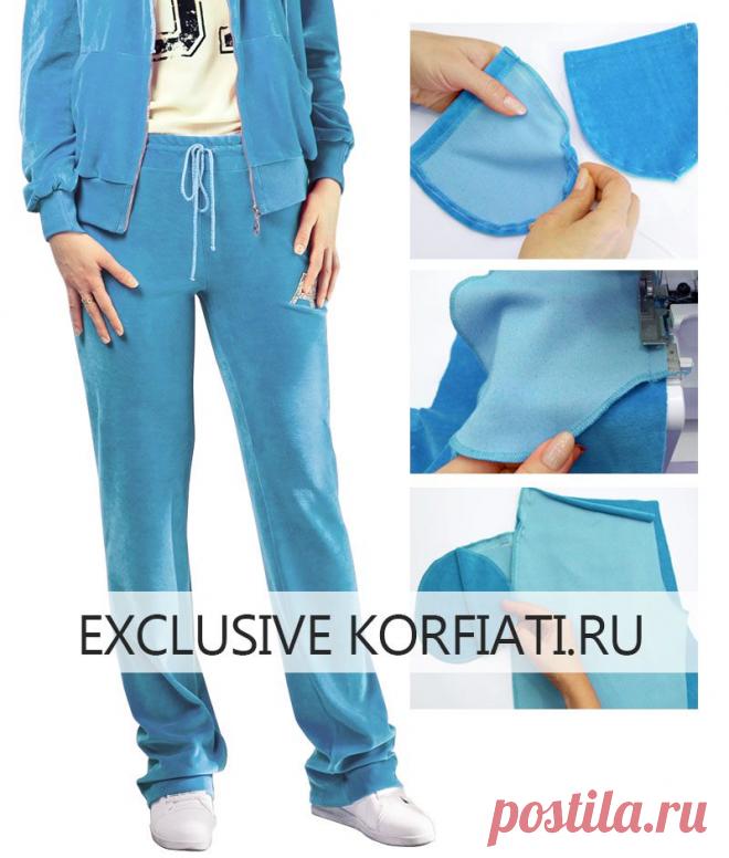 Как сшить трикотажные брюки на резинке - мастер-класс от Корфиати