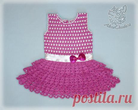 Сарафан "Minnie Mouse" крючком