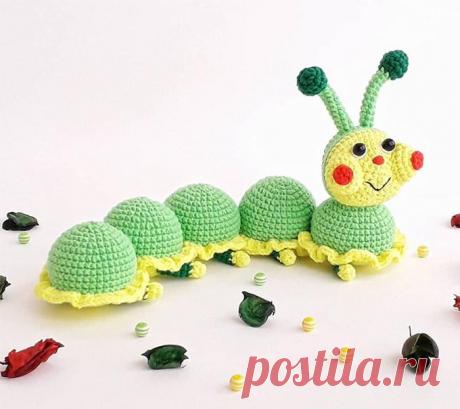 Гусеничка крючком. Амигуруми схемы и описания. Автор: Юлия Синакова | IRINELY.ART