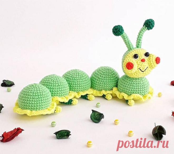 Гусеничка крючком. Амигуруми схемы и описания. Автор: Юлия Синакова | IRINELY.ART