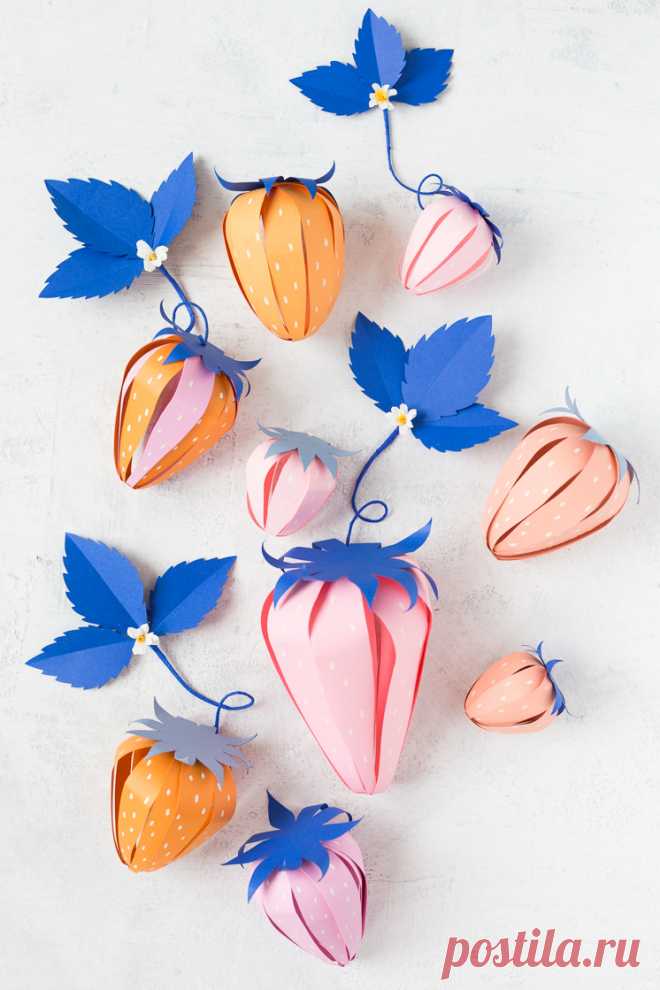 Paper Strawberry Surprise Ball - The House That Lars Built