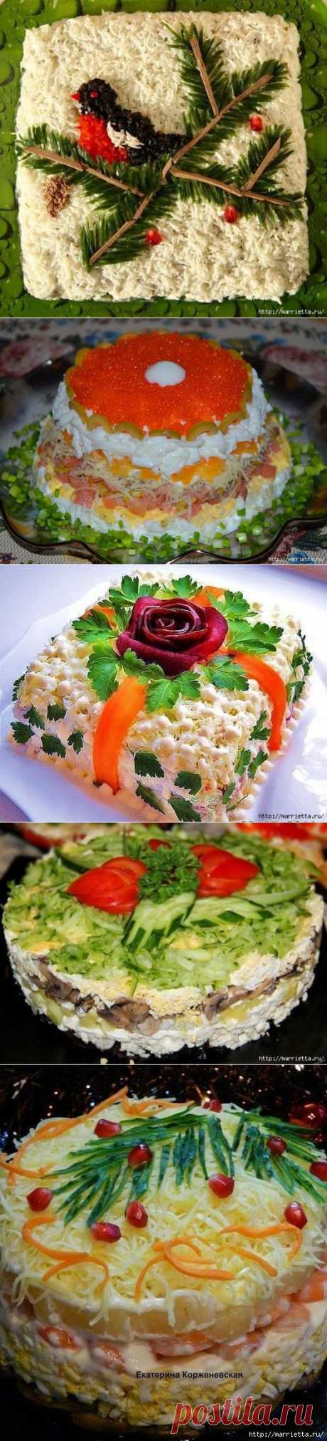 13 рецептов самых красивых и вкусных салатов к Новому году