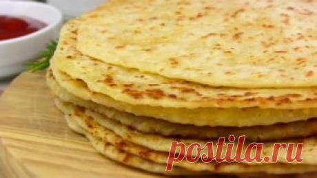 Лепёшки на кефире с сыром на сковороде (рецепт + видео)