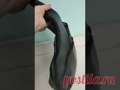 #сумка_ из_ кожи_своими_руками#сумка_из_кожаных_лоскутов#вязание_плюс_кожа