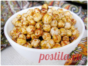 Жареный горох нут, глазированный соевым соусом, рецепт с фото