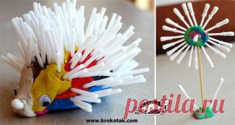 (+1) тема - Идеи для поделок с детьми из ватных палочек | О наших детях