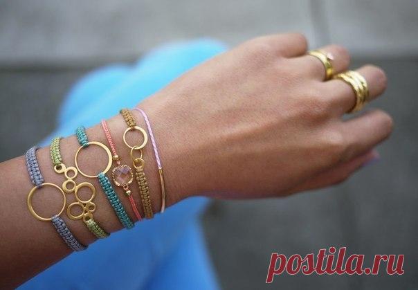 Плетеный браслет. Мастер-класс.