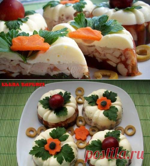 Рецепт закуски «Пирожные с курицей» / Простые рецепты
