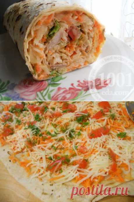 Как приготовить рулет из лаваша с мясом - Закуски и рулеты из лаваша . 1001 ЕДА вкусные рецепты с фото!