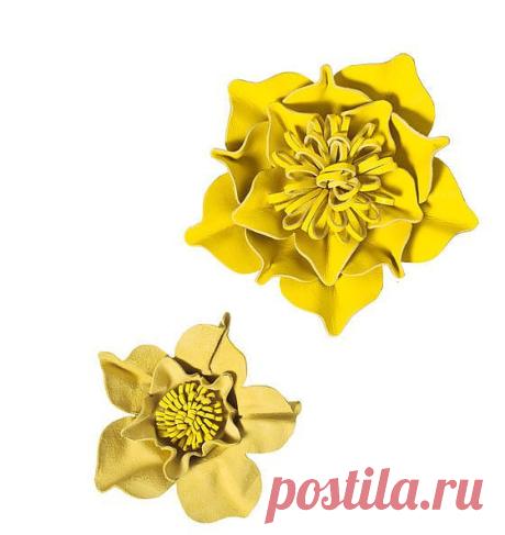 Как сделать и использовать цветы из кожи (Diy*5) / Кожа /
