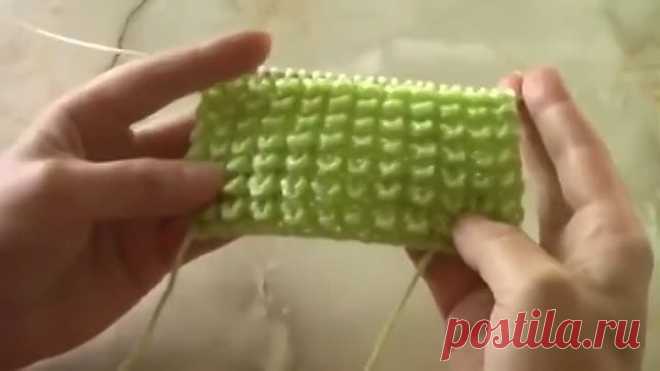 Узор спицами Узелки, ёжики