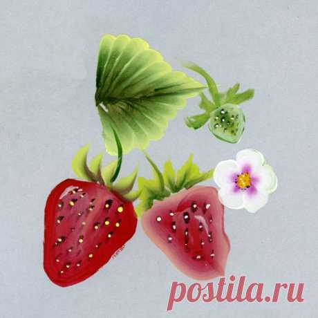 Рисунки плоской кистью от Юлии Белей