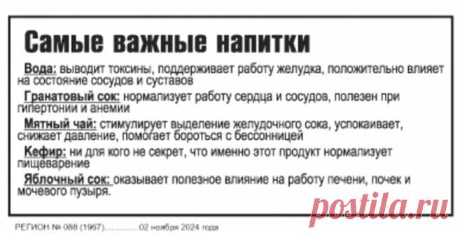 Самые важные напитки
