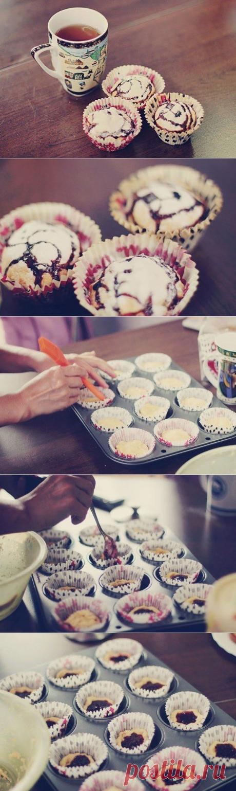 Как приготовить маффины с малиновым вареньем - рецепт, ингридиенты и фотографии