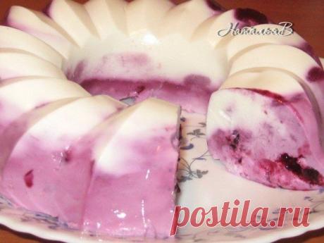 Творожное бланманже с черной смородиной. | Готовим вместе