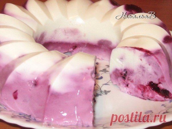 Творожное бланманже с черной смородиной. | Готовим вместе