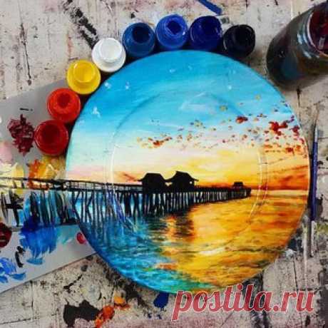 Разрисованные тарелки Jacqueline Poirier