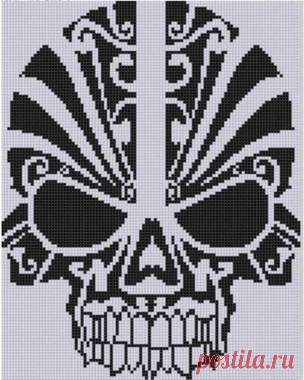 Skull Cross Stitch Pattern by Motherbeedesigns - Craftsy