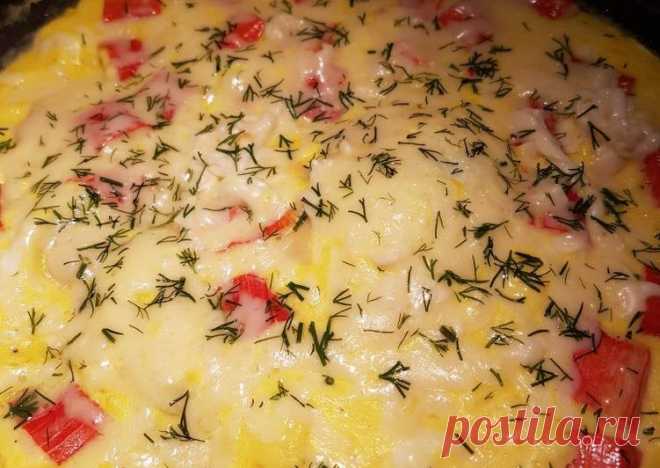Омлет с крабовыми палочками - пошаговый рецепт с фото. Автор рецепта Людмила🏃‍♂️ . - Cookpad