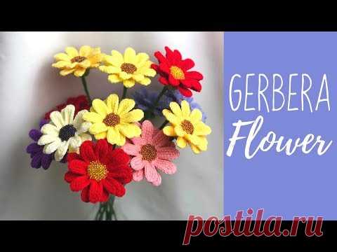 Как вязать цветок Гербера