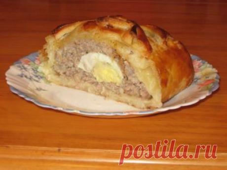 Мясной рулет в тесте по-домашнему - Простые рецепты Овкусе.ру