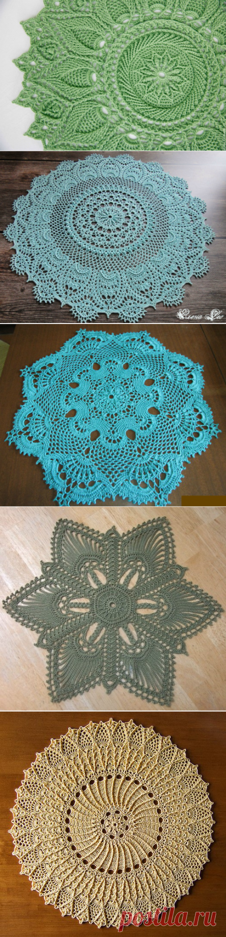 Описание вязания и схемы салфеток крючком - Crochet - Modnoe Vyazanie