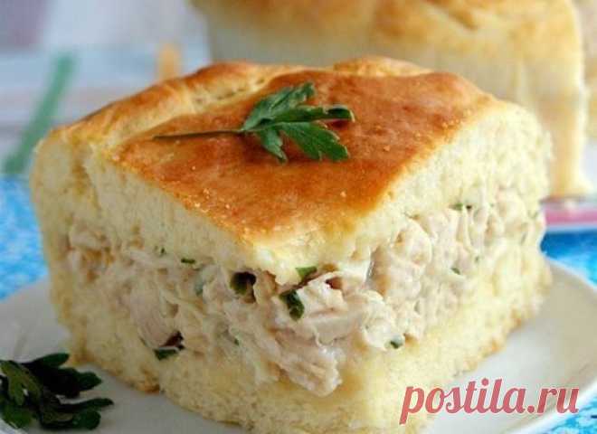Закрытый пирог с курицей и зеленью / Простые рецепты