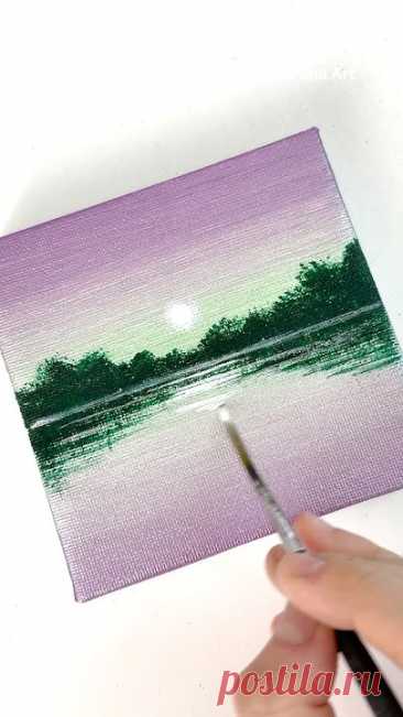 💜+💚+💜 #painting #acrylicpainting