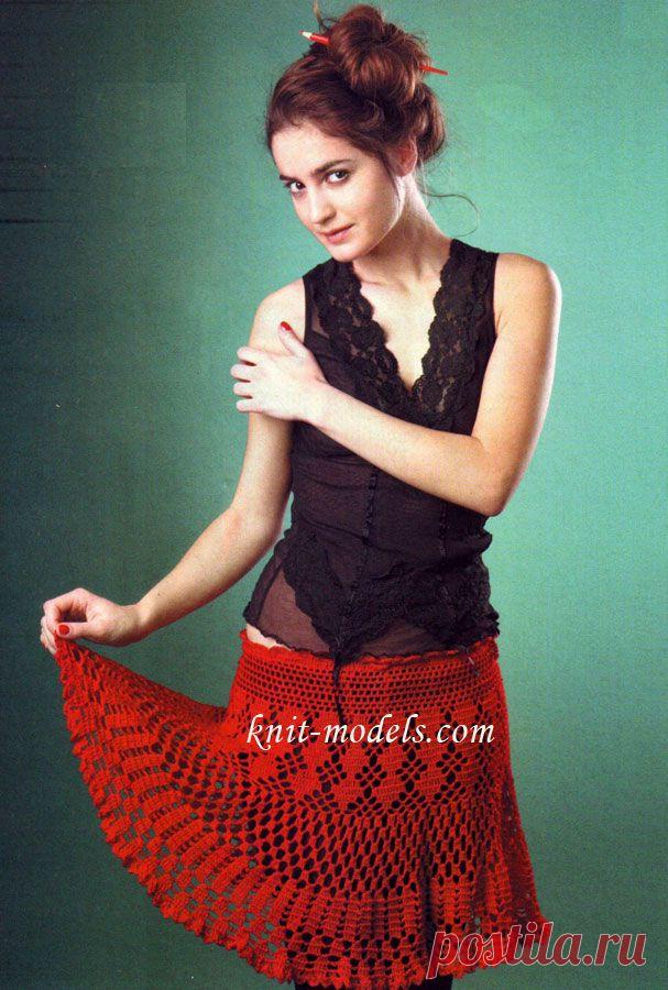 Ажурная юбка клеш