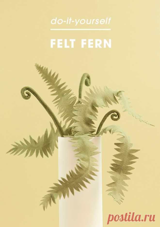 Learn How To Make Awesome Felt Fern Leaves!