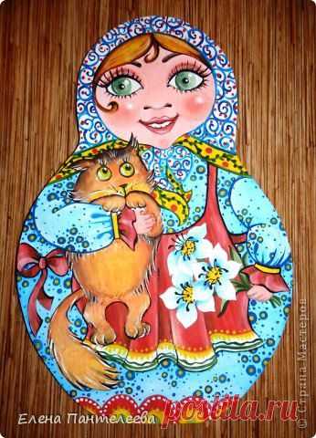 Роспись досочки-матрешечки | Страна Мастеров