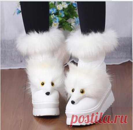 shoe shops boots Picture - More Detailed Picture about 2014 thick women platform shoes with cute fox head fashionable women snow boots comfortable women warm plush winter ankle boots Picture in Women's Boots from liunini store | Aliexpress.com | Alibaba Group