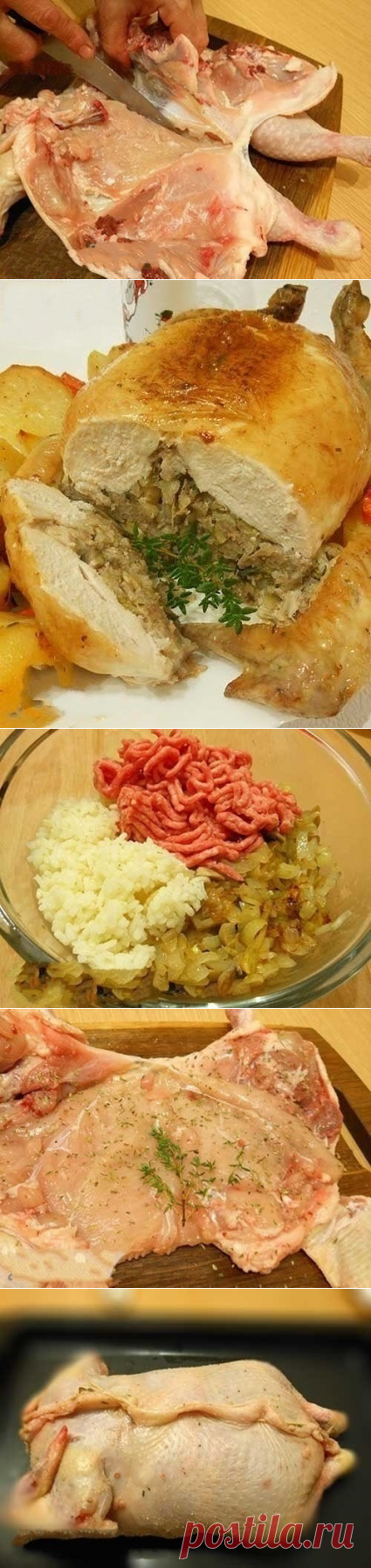 Фаршированная курица - Простые рецепты Овкусе.ру