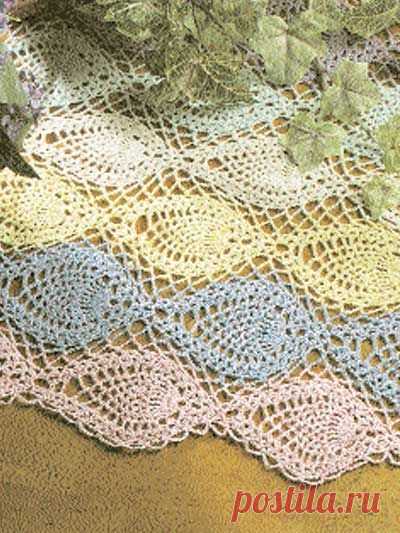 Bring your favorite pastel threads together into this eye-catching table runner.Runner size: 20 1/2 x 42 inches (appx)Skill level: Beginner - #FC00418