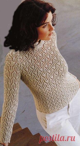 Женский пуловер спицами схемы. Красивый пуловер спицами | Домоводство для всей семьи