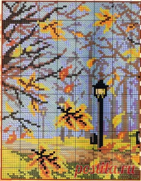 Вышиваем осенние пейзажи и не только Вышиваем осенние пейзажи и не толькоОсенние пейзажи это красота самых разных оттенков желтого и коричневого.