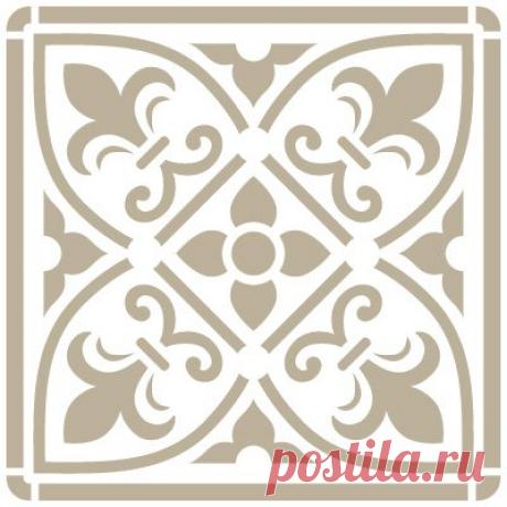 Stencil Mini Décoration Fond 079 carrelage Iberia 13 Stencil Taille : 12 x 12 cm Design Taille : 9,5 x 9,5 cm: Amazon.fr: Cuisine & Maison