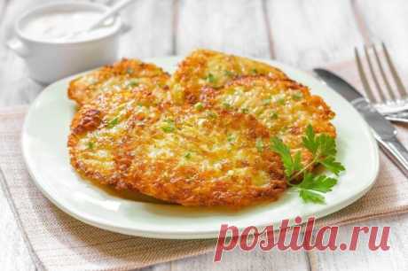Дранички с ветчиной, сыром и зеленью 🍴
