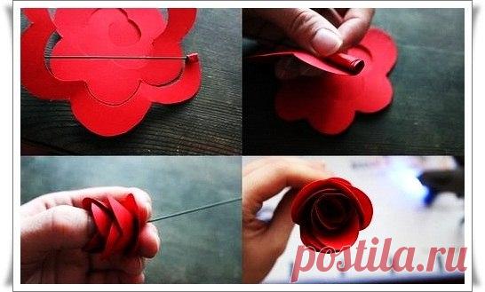 Букет роз из бумаги. Бумажные цветы своими руками | Amac