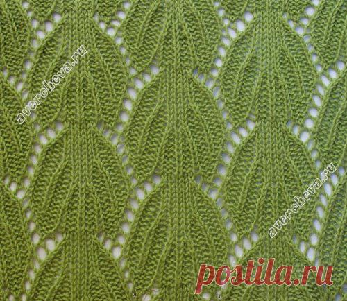 Красивый ажурный узор спицами | каталог вязаных спицами узоров