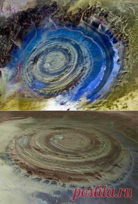 Знаменитый Глаз пустыни Сахары (Eye of the Sahara), око мира или геологическая структура Ришат в Мавритании, фото, видео. | Мавритания